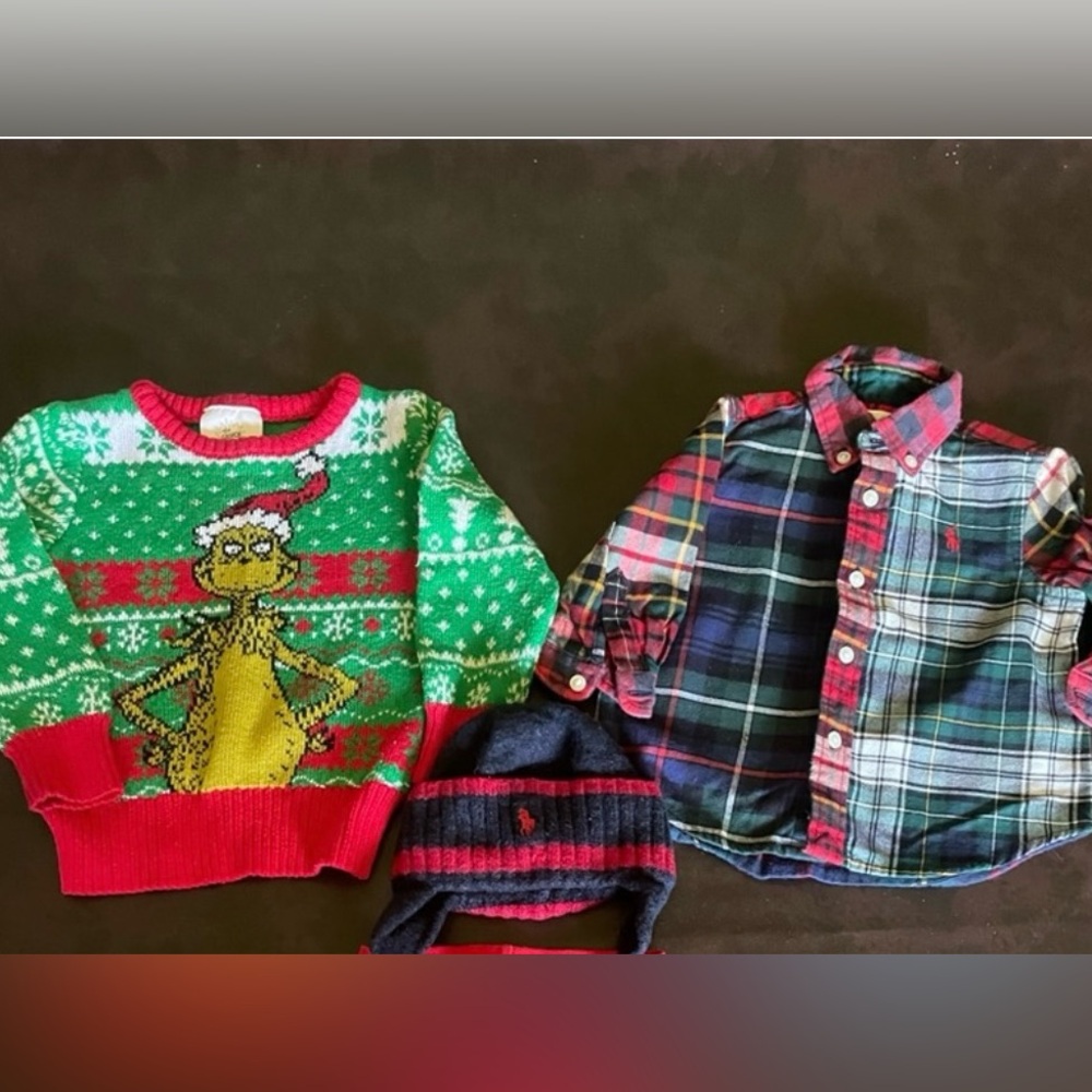 Polo Ralph Lauren Christmas Shirt And Sweater Boy 6 Month